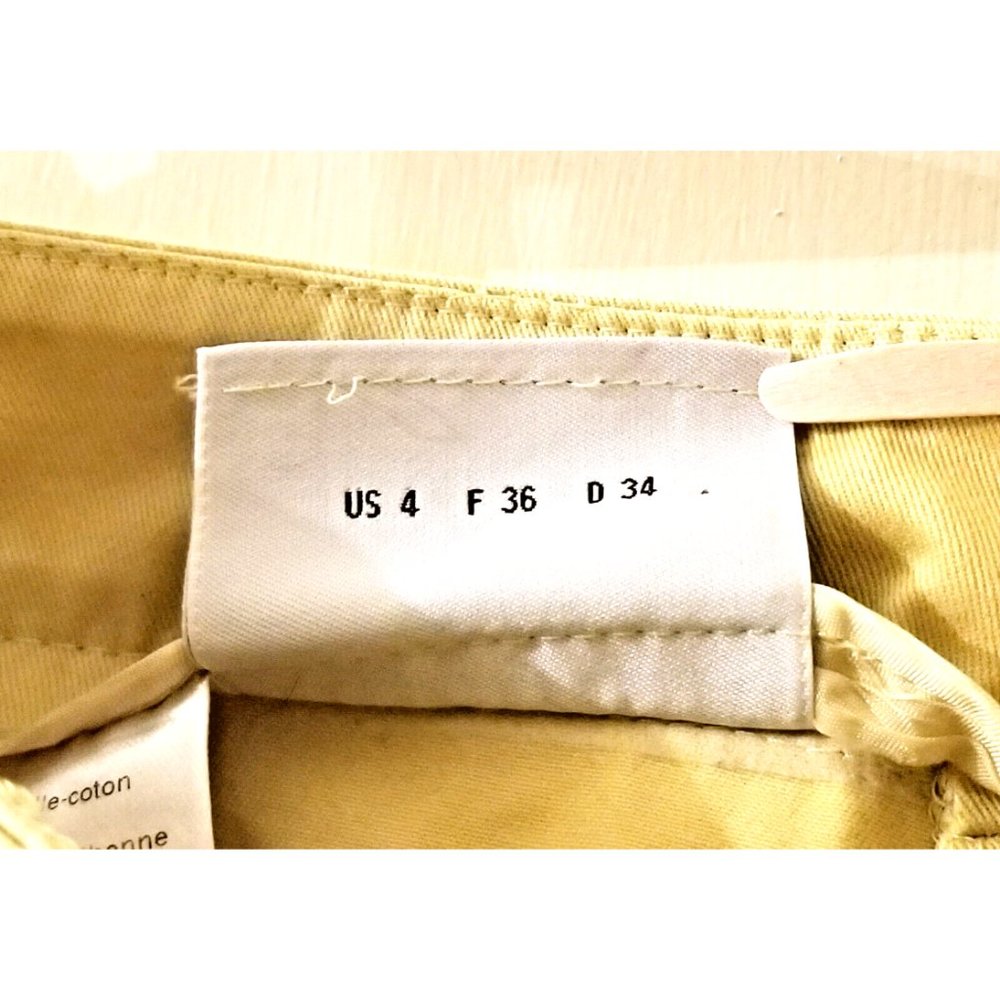 AKRIS PUNTO Yellow Casual Ankle Pants Sz 4 Cuffed Cotton Blend Mid Rise - Picture 7 of 10